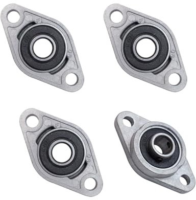 Sydien 4pcs 8mm/0.31 ID Pillow Block Flange Bearing Self-Alignment KFL08