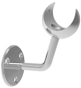 Sellon24® LED Handlaufträger Edelstahl Handlaufhalter Wandhalter 42,4 Wandhandlauf Halterung Treppen Geländer Wand Handlauf Kugelring rund Handlaufstütze Treppengeländer 4114-042-LED