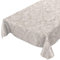 Wachstuchtischdecke abwaschbar Garten Tischdecke Wachstuch Rund Oval Eckig Indoor Outdoor Barock Rankenmuster Hellgrau-Beige 240x140cm