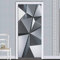 Stickers 3D Porte Poster Texture Métallique Géométrique Créatif Papier Peint Porte Trompe L'Oeil Pour Salon Chambre Décoration De La Maison Stickers Muraux Imperméable Stickers Amovibles 77X200Cm