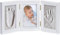 GOODS+GADGETS Baby Bilderrahmen Gipsabdruck-Set - Fotorahmen Gips für Hand-Abdruck Fuß-Abdruck & Fotos; 3-tlg weiß (3-teilig weiß)