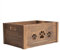 Paw Shaped Cutout Dog Toys Chest Gift Hampers Storage Collection Box Wooden Crates Gift Hampers (Brown, Large)