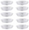 Lot de 10 soucoupes transparentes pour pot de fleurs d'intérieur et d'extérieur - 30 cm
