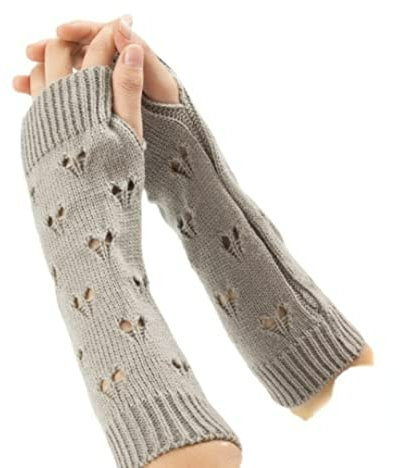 Grunge Handschuhe Fairy Zubehör Zerrissener Häkelhandschuh Kleidung Ästhetik, GRAU, Medium