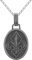 BigBangBijoux Lot Pendentif Fleur de Lys en Argent 925 Vieilli + chaîne 45cm en Argent 925 - Homme - Femme