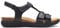 Clarks Femme April Cove Sandales de Sport, Black Leather, 38.5 EU