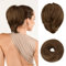 BARSDAR Haarteil Hair Extensions Haarknoten-Pferdeschwanz-Verlängerung,Gerades synthetisches Haarteil, kurzes Pferdeschwanz-Brötchen, Haarschmuck einfach Scrunchie für Frauen Helles Goldbraun