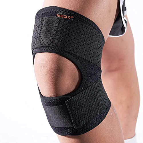 Rodillera para hombre y mujer, rodillera con estabilizadores laterales para menisco, desgarro y dolor de rodilla, rodillera ajustable para recuperación de lesiones de artritis ACL MCL y deporte (XXL)