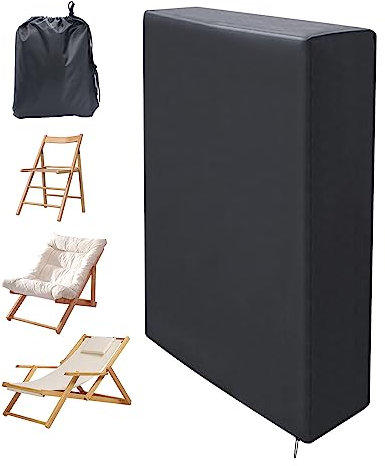 Aimeke Gartenstühle Abdeckung Gartenmöbel Schutzhülle UV-Beständig Oxford Abdeckhaube Winddicht Schutzhülle Klappstühle mit Aufbewahrungstasche, für Stühle, Gartenliege - 110×71cm