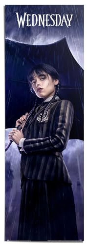 REINDERS Poster, Wednesday - Jenny Ortega, Teenager Zimmer, Bilder, Wanddeko, Room Decor, 170 gr. glänzend Bilderdruckpapier, Lila, 158x53cm