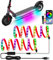 Keiurot Strisce di luci a LED per scooter notturno, luci da skateboard da 5 V, controllo APP RGB impermeabile scooter elettrico accessori luce LED 2 in 1