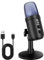 Deruaku RGB Gaming Microphone - With Pop Filter, Tripod & 180° Rotation - Condenser Microphone for PC Gaming, Recording, Streaming & Podcasting
