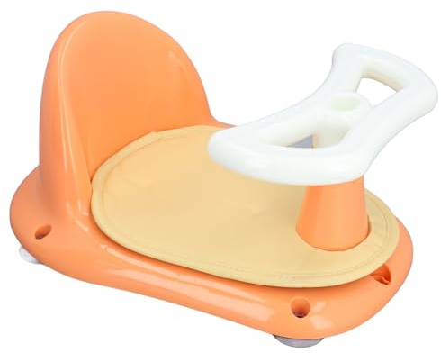 Baby-Badesitz, Faltbarer, Ergonomischer, Abnehmbarer, Stabiler Baby-Badesitz mit Kissen für Zuhause, Wohnung (ORANGE)