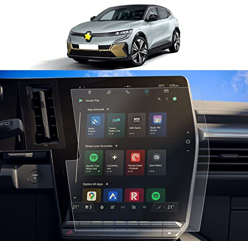 SKTU [2 Stück] Displayschutzfolie kompatibel mit Renault Megane/Austral E-Tech openR Link / 2022-2024 GPS Navigation PET Schutzfolie Displayschutz 12 Zoll