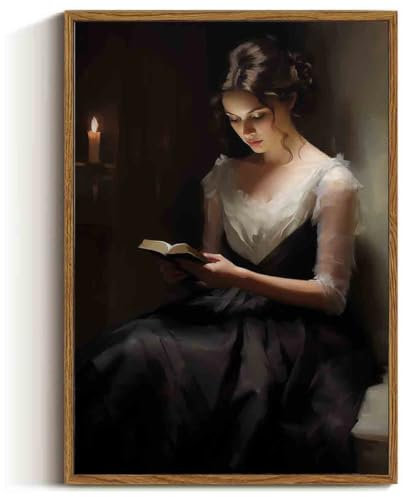 Mostemauo Poster mit viktorianischen Frauen, Kunstdruck, Frauenporträtgemälde, stimmungsvolles Poster, Kunst, klassisches Frauenbild, Frau, Lesebuch, Malerei, Vintage, europäisches Porträt,