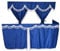 LKW-Vorhänge, komplettes Set, Blau mit weißen Quasten, passend für DAF VOLVO SCANIA MAN MERCEDES RENAULT