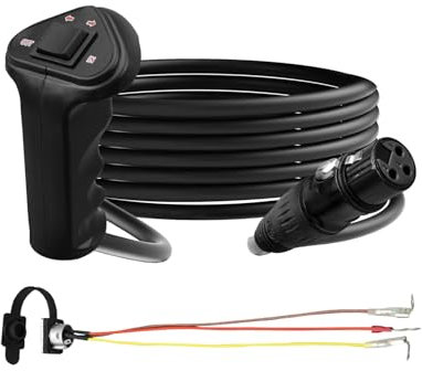 Handfernbedienung mit 3-poliger weiblicher Seilwinde, passend für 5,443 kg Seilwinde, ATV, UTV-Anhänger, mit 3-poligem Stecker