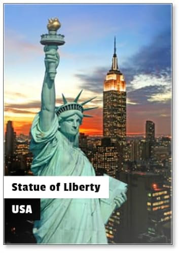 Kühlschrankmagnet The Statue of Liberty and New York City Skyline, Design 1