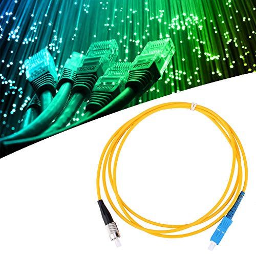Lot de 5 Cordons de Raccordement pour Câble à Fibre Optique SC-FC à Noyau Monomode, Haute compatibilité Plug and Play, Transmission Rapide, Convient à Les Types de LAN à Fibre