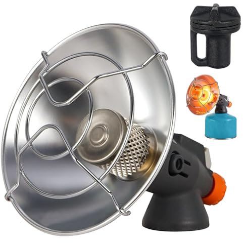Chauffage à gaz Chauffage de camping portable Chauffage au butane extérieur avec vanne de contrôle Chauffage rapide Chauffage de tente Débardeur pour randonnée Randonnée Pêche sur glace Chauffages ext