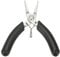sourcing map Flat Nose Pliers 4 Mini Pliers with Jaw & Non-Slip PVC Handle Thin Precision Jewelry Serrated Jaw Micro for Jewelry Model Electronic 3D Print, Black