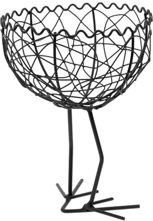 Cabilock Kitchen Egg Basket Egg Rack Wicker Laundry Basket Gold Basket Collecting Basket Produce Basket Blanket Basket Chicken Egg Basket Lid Wire Baskets Bread Serving Basket Black Iron