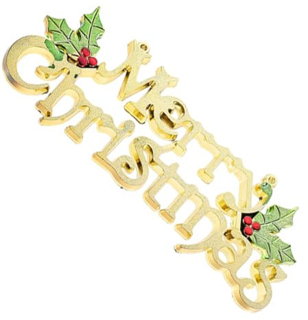 Alipis Merry Christmas Letter Decoration Gold Xmas Tree Ornament Beautiful Hanging Decor Christmas Supplies