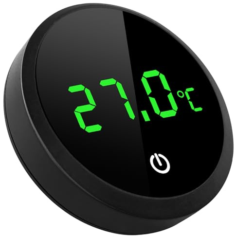 Fish Tank Thermometer Digital Aquarium Thermometer Mini Wireless Touch ±1°C | LED Display Tropical Thermograph Reptile Tank Accessories for Monitoring Fish Turtle Reptile Glass Water Tank Temperature