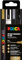 POSCA Mitsubishi Pencil - Pochette 4 Marqueurs PC3M - Pointe Fine - Peinture à Base d'Eau - Tout Support - Couleurs Festives