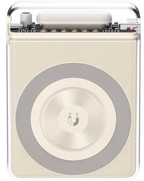 XO PR226 Powerbank mit Taschenlampe, 10000mAh Powerbank kompatibel mit MagSafe, 20W PD + 22.5W USB-Schnellladung, 15 W kabelloses Laden, Transparent (Beige)