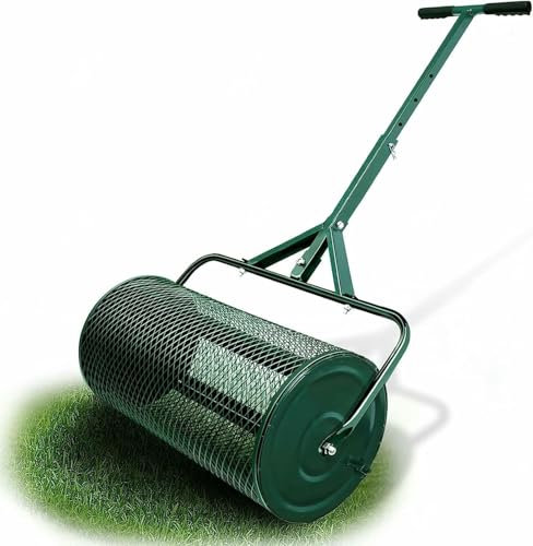 VYUJHNBG Compost Spreader, Durable Lawn Roller, Lightweight Manure Spreader, Top Soil Spreader for Lawn and Garden
