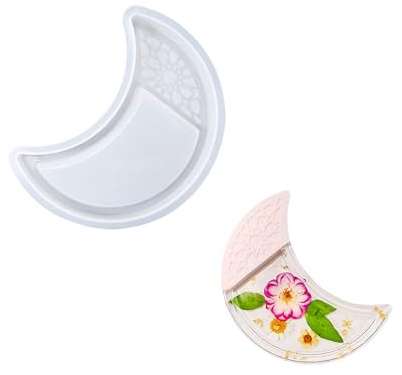 Moule dôme en silicone sur le thème de la lune - Design du Moyen-Orient - Outil d'art réutilisable - Outil d'art arabe en résine