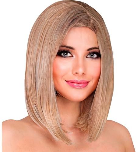 W WIDMANN MILANO Party Fashion - Dream Hair Perücke Jenny | Hitzebeständig bis 120 °C, pflegeleicht und natürlich aussehend für Alltag, Cosplay und Partys