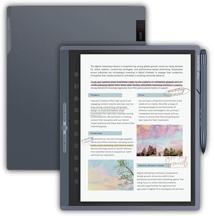 Penstar eNote Pro Color E-Ink - Taccuino digitale con penna, tablet AI da 10,3 pollici, livelli di pressione 8192, spazio di archiviazione 128 GB, batteria 6500 mAh, ereader con penna e custodia in
