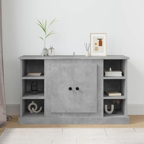 Fasba Engineered Wood Sideboard Cabinet with Storage, Concrete Grey, 100x35.5x60 cm Model816444