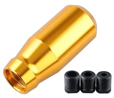 Nqimgv 78mm Gear Shift Knobs Universal Aluminum Alloy Stick Lever Handle for Most Automatic Vehicle Gear Shifter Knob Car(Golden)