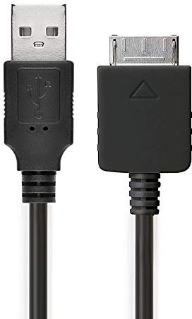 subtel Câble USB Lecteur mp3 Data et Charge 1A de 1m Compatible avec Sony Walkman NW-A55L NWZ-ZX2, NWZ-A15, A10, NWZ-A816, A818 Walkman Connector vers USB A 2.0 Noir Fil en PVC données