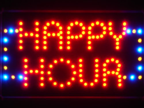 ADV PRO led036-r Happy Hour Bar Beer LED Neon Light Sign Barlicht Neonlicht Lichtwerbung