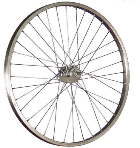 24 Zoll Hinterrad Büchel Aluminiumfelge Velosteel Rücktrittnabe 1 Gang - Silber