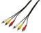 Electrosmart 3M - 3 RCA Phono Male to Male AV Audio Video Lead with Yellow, White & Red Plugs