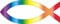 1 x Aufkleber Jesus Fisch Ichthys Fish Sticker Autoaufkleber Regenbogen Shocker