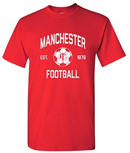 World Classic Soccer Football Arch Cup T Shirt, Manchester Home Red, Medium