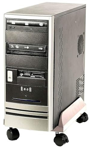 TronicXL Premium Tower Rollwagen Computer Desktop Ständer mit Rollen Universal Halter Halterung Computerständer kompatibel zb mit Medion HP Lenovo Dell shinobee Ankermann Fujitsu Intel Acer Terra