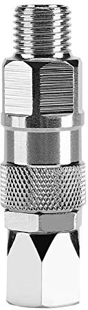 1/4-Inch Stainless Steel Airless High Pressure Spray Gun Hose Swivel Joint 360 Degree Rotary Hose Joint Paint Sprayer Socket Connector Paint Accessories (6.4×1.6cm)