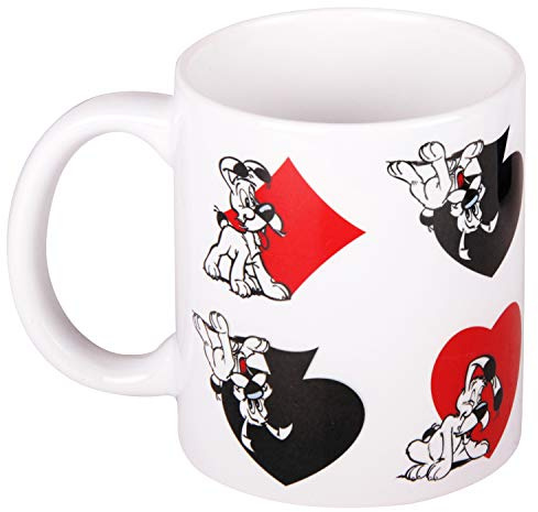 Clairefontaine 812989C - Un Mug en céramique motif ''Astérix - Idéfix'', visuel Jeu de cartes 8 x 9,5 cm