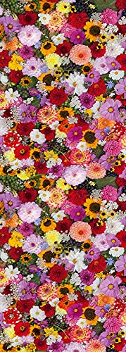 A.S. Création Fototapete Blumen Bunt | Rot Flower Fragance Wohnzimmertapete 1.00 m x 2.80 m Bunt Rot Lila, Gelb, Grün, Orange, Braun