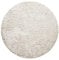 Teppich - Läufer, nachhaltig, modern, einfarbig, kuschelig weich und sehr flauschig, Hochflor bestens geeignet für Wohnzimmer, Schlafzimmer, Kinderzimmer, Matteo (120 cm rund, Creme Beige)
