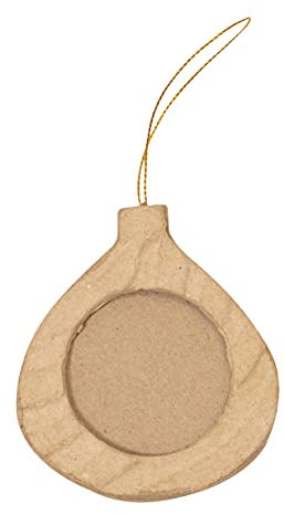 Décopatch NO054C - Tannenbaumkugel Rahmen Baiser, 0,5x8x8,5 cm, Pappmache, 1 Stück