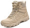 IYVW OKIY 6677 Stivali da combattimento militari e tattici da uomo Stringate Casual Scarpe da caccia da trekking all'aria aperta Addestramento della polizia Stivaletti beige 42 EU