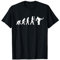 Ice hockey - hobby and passion Eishockey Evolution Eishockeyspieler T-Shirt, Unisex, Schwarz, S, Kurzarm, Klassisch, V-Ausschnitt